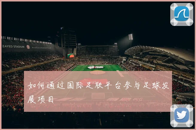 如何通过国际足联平台参与足球发展项目